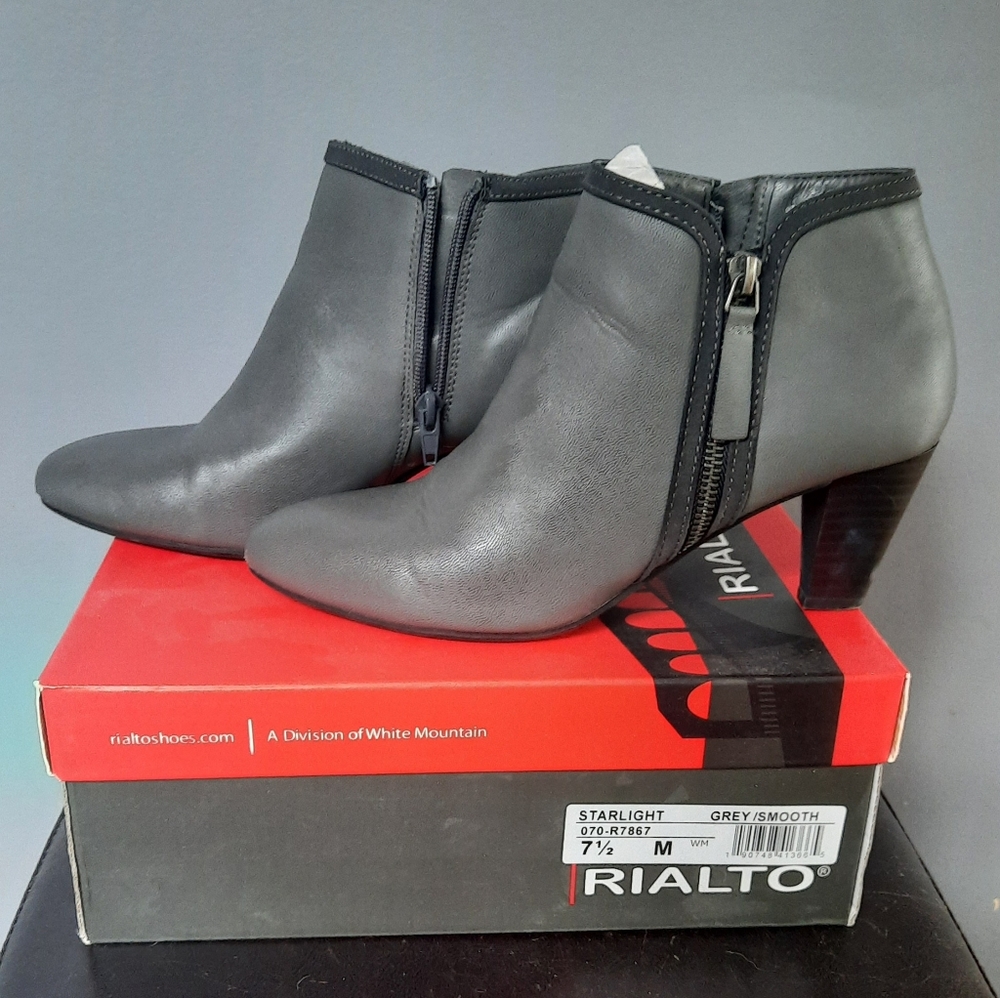 BNIB Rialto Gray Booties/Ankle Boots- 7.5m